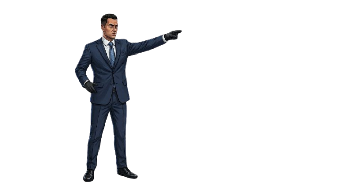 Pracownik DOJ wskazujący na formularz